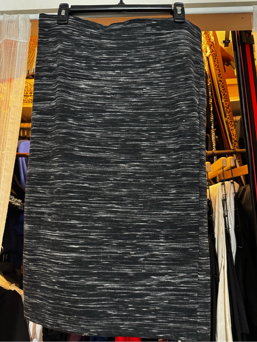 Apt. 9 Black & White Space-Dye Pencil Skirt